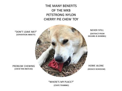 Show full view: SodaPup Nylon Cherry Pie Chew & Enrichment Dog Toy slide 4 of 10