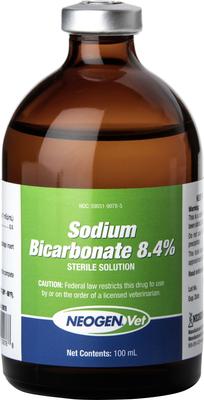 Show full view: Sodium Bicarbonate 8.4% (Generic) Solution for Dogs, Horses & Livestock, 100-mL slide 1 of 3