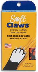 Soft Claws Cat Nail Caps, 40 count, Black/Orange, Medium slide 1 of 6