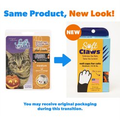 Soft Claws Cat Nail Caps, 40 count, Black/Orange, Medium slide 2 of 6