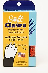 Soft Claws Cat Nail Caps, 40 count, Large, Red