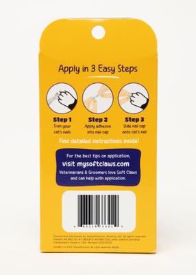 Show full view: Soft Claws Cat Nail Caps, 40 count, Medium, Black slide 3 of 9