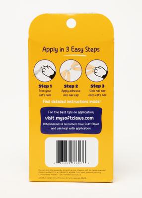 Show full view: Soft Claws Cat Nail Caps, 40 count, Medium, Blue slide 3 of 8