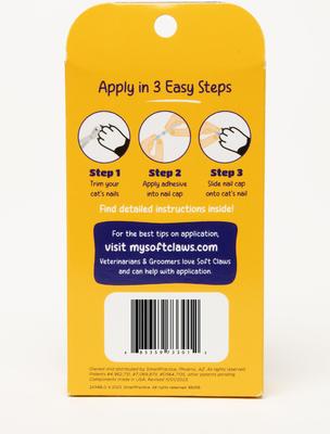 Show full view: Soft Claws Cat Nail Caps, 40 count, Medium, Clear slide 3 of 8