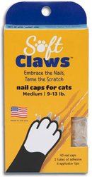 Soft Claws Cat Nail Caps, 40 count, Medium, Clear