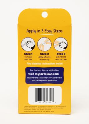 Show full view: Soft Claws Cat Nail Caps, 40 count, Silver Sparkle, Medium slide 3 of 7