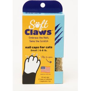Soft Claws Cat Nail Caps, 40 count, Small, Gold Sparkle