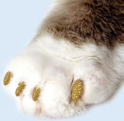 Show full view: Soft Claws Cat Nail Caps, 40 count, Small, Gold Sparkle slide 5 of 8