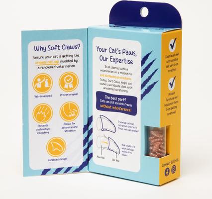 Show full view: Soft Claws Cat Nail Caps, 40 count, Small, Pink Sparkle slide 2 of 7