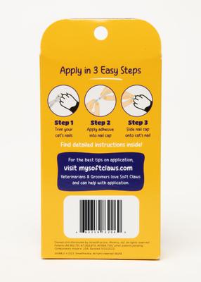 Show full view: Soft Claws Cat Nail Caps, 40 count, Small, Pink slide 3 of 9