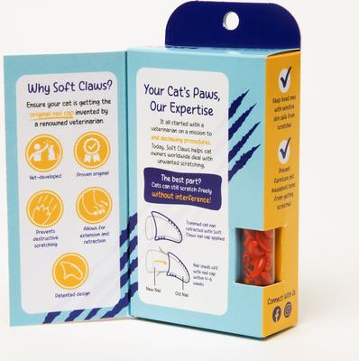 Show full view: Soft Claws Cat Nail Caps, 40 count, Small, Red slide 2 of 9