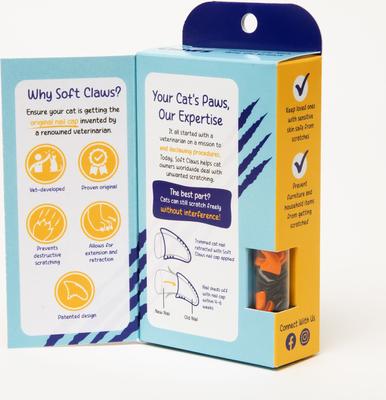 Show full view: Soft Claws Cat Nail Caps, Black/Orange, 40 count, Small slide 2 of 6