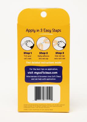 Show full view: Soft Claws Cat Nail Caps, Black/Orange, 40 count, Small slide 3 of 6