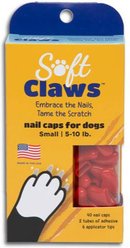 Soft Claws Dog Nail Caps, 40 count, Red, Small