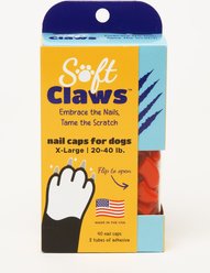 Soft Claws Dog Nail Caps, 40 count, Red, X-Large