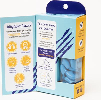 Show full view: Soft Claws Nail Caps for Dogs, 40 count, Medium, Blue slide 2 of 7