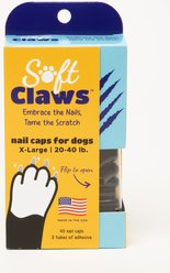 Soft Claws Nail Caps for Dogs, 40 count, X-Large, Black
