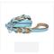 Show in main carousel: Soft Touch Collars Leather Braided Two-Tone Dog Leash, Turquoise Beige, 6-ft, 3/4-in slide 1 of 4