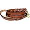 Show in main carousel: Soft Touch Collars Leather Braided Two-Tone Handle Dog Leash, Brown, 6-ft, 1/2-in slide 1 of 6