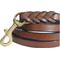 Show in main carousel: Soft Touch Collars Leather Braided Two-Tone Handle Dog Leash, Brown, 6-ft, 1/2-in slide 2 of 6