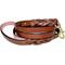 Show in main carousel: Soft Touch Collars Leather Braided Two-Tone Handle Dog Leash, Brown Pink, 4-ft, 1/2-in slide 1 of 8