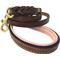Show in main carousel: Soft Touch Collars Leather Braided Two-Tone Handle Dog Leash, Brown Pink, 4-ft, 1/2-in slide 3 of 8
