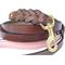 Show in main carousel: Soft Touch Collars Leather Braided Two-Tone Handle Dog Leash, Brown Pink, 4-ft, 1/2-in slide 5 of 8