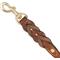 Show in main carousel: Soft Touch Collars Leather Braided Two-Tone Handle Dog Leash, Brown Pink, 4-ft, 1/2-in slide 6 of 8
