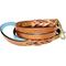 Show in main carousel: Soft Touch Collars Leather Braided Two-Tone Handle Dog Leash, Tan Teal, 4-ft, 1/2-in slide 1 of 6
