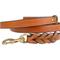 Show in main carousel: Soft Touch Collars Leather Braided Two-Tone Handle Dog Leash, Tan Teal, 4-ft, 1/2-in slide 3 of 6
