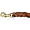 Show in main carousel: Soft Touch Collars Leather Braided Two-Tone Handle Dog Leash, Tan Teal, 4-ft, 1/2-in slide 4 of 6