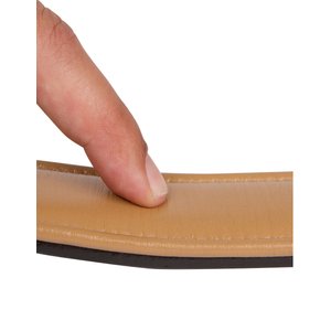 Soft Touch Collars Leather Two-Tone Padded Dog Collar, Black, Large 