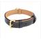 Show in main carousel: Soft Touch Collars Leather Two-Tone Padded Dog Collar, Black, Medium  slide 1 of 10