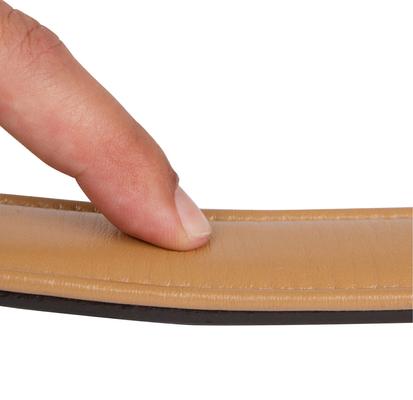 Show full view: Soft Touch Collars Leather Two-Tone Padded Dog Collar, Black, Medium  slide 5 of 10