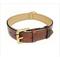 Show in main carousel: Soft Touch Collars Leather Two-Tone Padded Dog Collar, Brown, Large slide 1 of 8