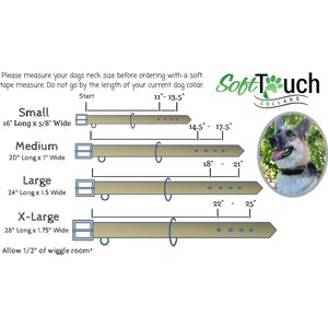 Soft Touch Collars Leather Two-Tone Padded Dog Collar, Brown, X-Large