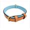Show in main carousel: Soft Touch Collars Leather Two-Tone Padded Dog Collar, Tan Teal, Medium  slide 1 of 10