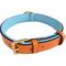 Show in main carousel: Soft Touch Collars Leather Two-Tone Padded Dog Collar, Tan Teal, Medium  slide 2 of 10
