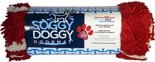 Show full view: Soggy Doggy Microfiber Doormat, Large, Cranberry slide 2 of 6