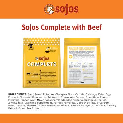 Show full view: Sojos Complete Beef Recipe Adult Grain-Free Freeze-Dried Raw Dog Food, 1.75-lb bag slide 8 of 13