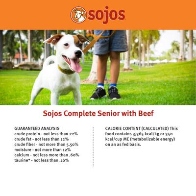 Show full view: Sojos Complete Beef Recipe Adult Grain-Free Freeze-Dried Raw Dog Food, 1.75-lb bag slide 9 of 13