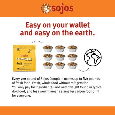 Show full view: Sojos Complete Beef Recipe Adult Grain-Free Freeze-Dried Raw Dog Food, 7-lb bag slide 5 of 13