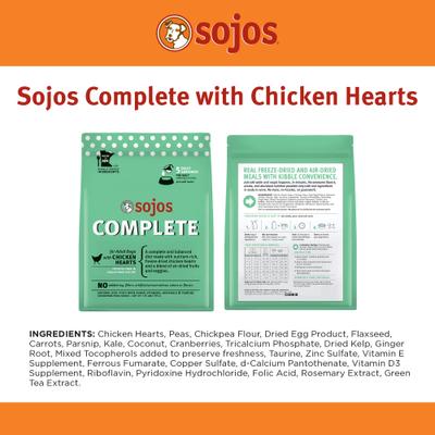 Show full view: Sojos Complete Chicken Recipe Adult Freeze-Dried Grain-Free Raw Dog Food, 1.75-lb bag slide 8 of 11