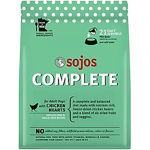 Sojos Complete Chicken Recipe Adult Freeze-Dried Grain-Free Raw Dog Food, 7-lb bag