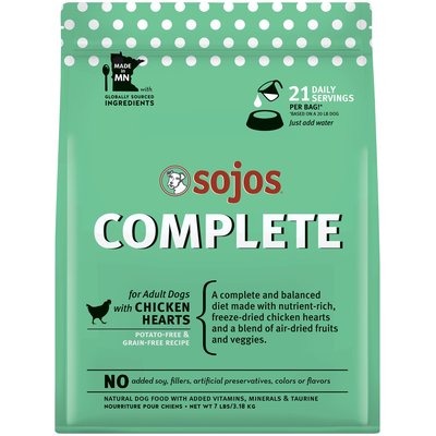 Sojos Sojos Complete Chicken Recipe Adult Freeze-Dried Grain-Free Raw Dog Food, 7-lb bag