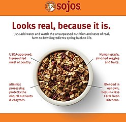 Sojos Complete Chicken Recipe Adult Freeze-Dried Grain-Free Raw Dog Food, 7-lb bag slide 2 of 9