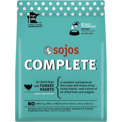 Sojos Sojos Complete Turkey Recipe Adult Grain-Free Freeze-Dried Raw Dog Food, 1.75-lb bag