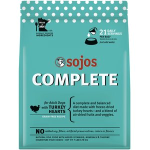 Sojos Complete Turkey Recipe Adult Grain-Free Freeze-Dried Raw Dog Food, 7-lb bag