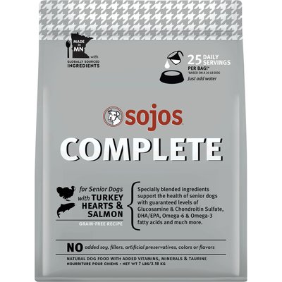 Sojos Sojos Complete Turkey & Salmon Recipe Senior Grain-Free Freeze-Dried Raw Dog Food, 7-lb bag