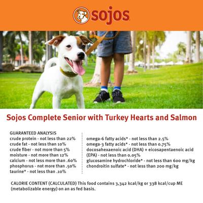 Show full view: Sojos Complete Turkey & Salmon Recipe Senior Grain-Free Freeze-Dried Raw Dog Food, 7-lb bag slide 9 of 12